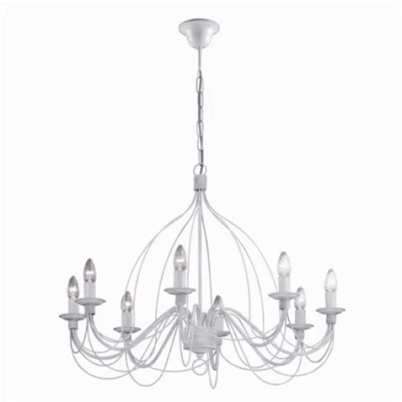 Corte SP8 Antique White 005898 – Ideal Lux полилей в антично бял, 8X40W
