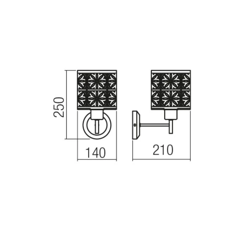 Vanilla 01-1170 – Smarter wall light in black, 1X42W