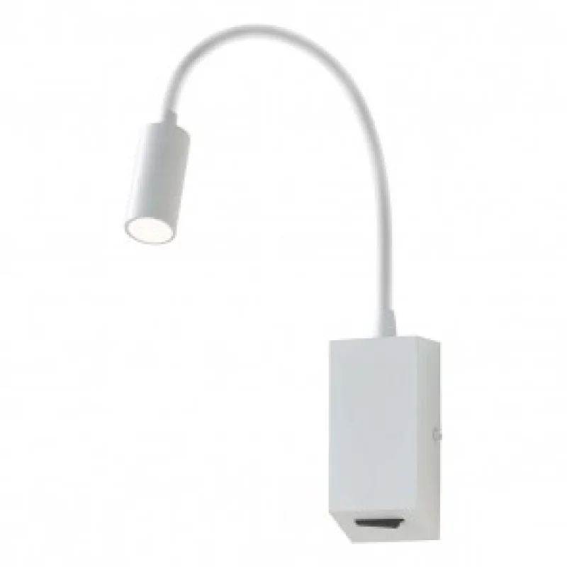 Wall Lights Hello 01-1193 – REDO LED wall light with switch in matt white, 1x3W, 3000K, IP20