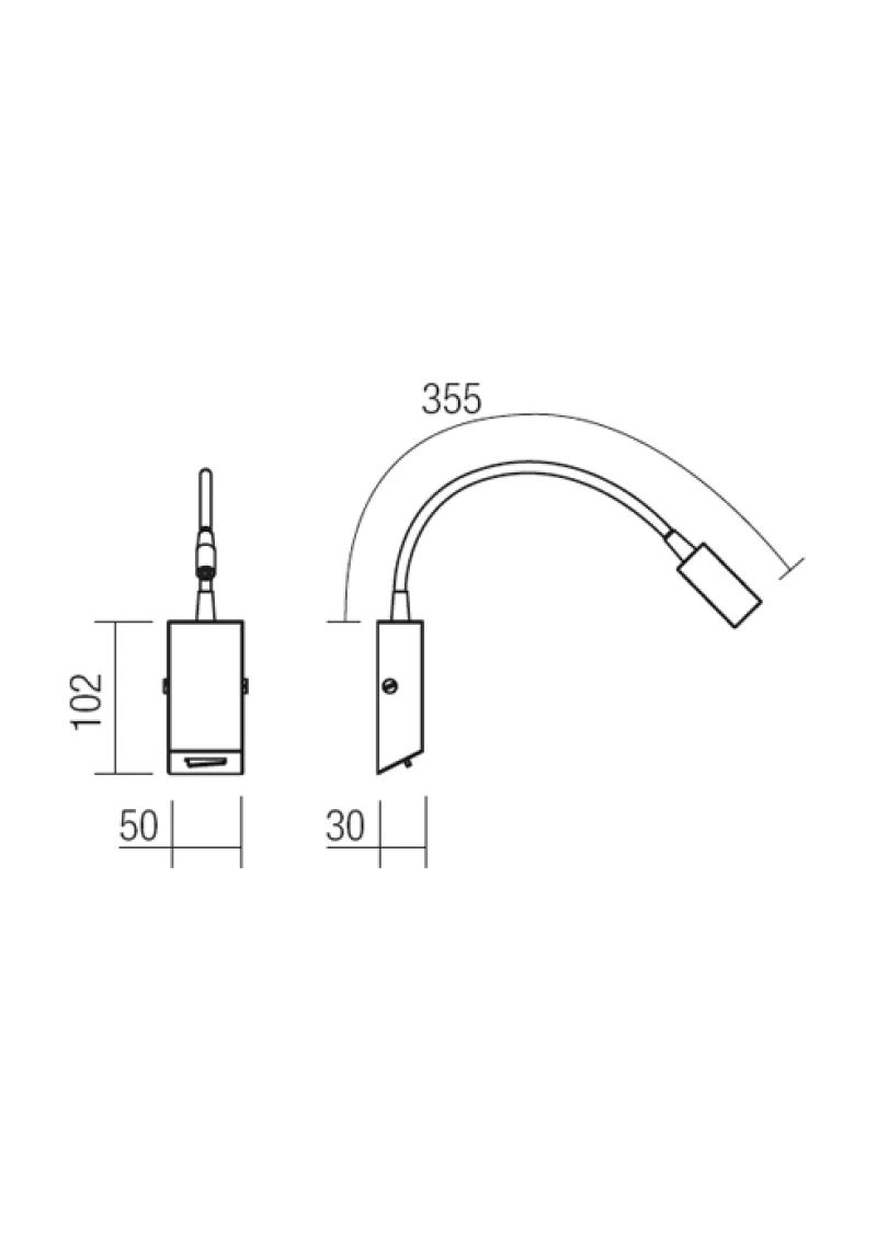 Hello 01-1195 – REDO LED аплик с ключ в сатен никел, 1x3W, 3000K, IP20