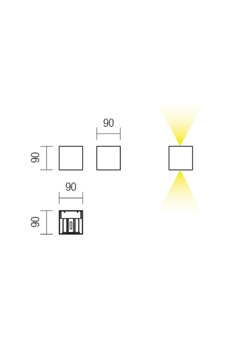 Amplitude 01-1229 – REDO LED wall light in matt white, 1X7,7W, 3000K, IP20