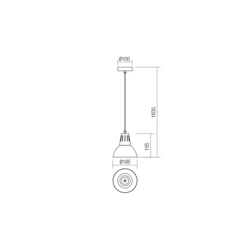 Peep 01-1279 – Smarter pendant in matt black, 1x42W, IP:20