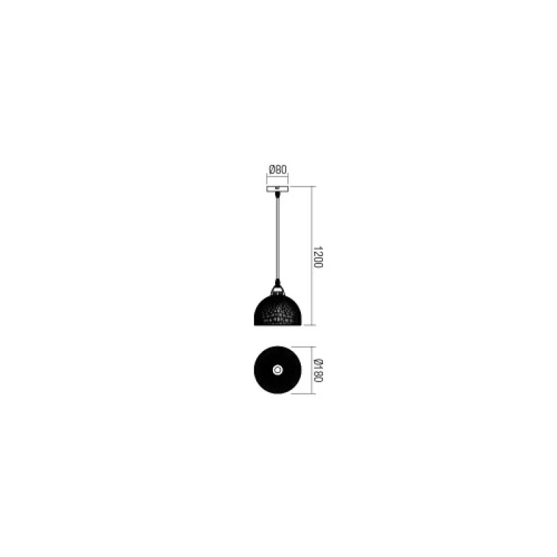 Tamis 01-1572 – Smarter пендел в матово черен, 1X42W, IP:20