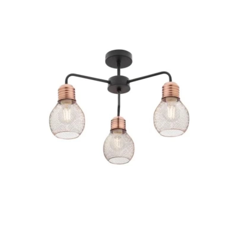 Полилеи Edison 01-1576 – Smarter полилей в черен, 3X42W, IP:20