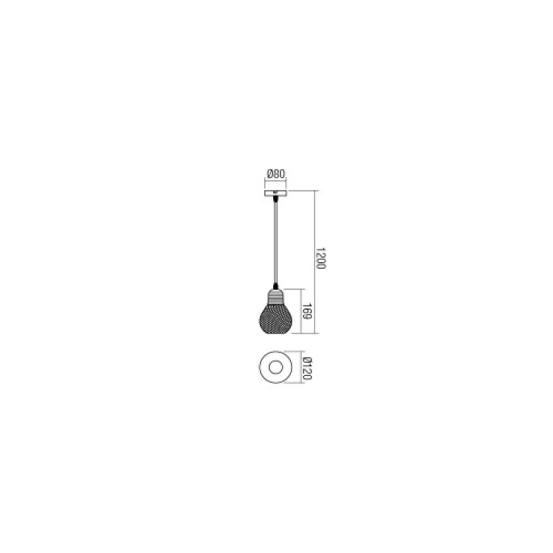 Edison 01-1578 – Smarter пендел в черен, 1X42W, IP:20