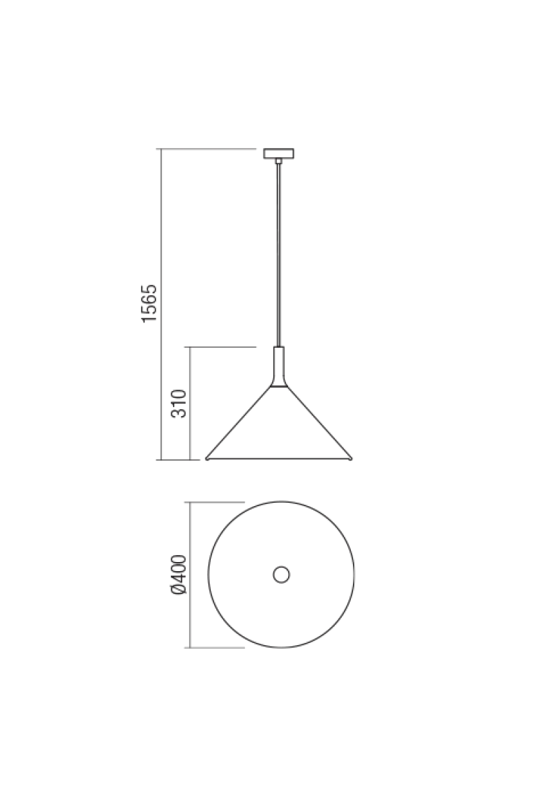 Jaap 01-1609 – REDO pendant in matt black, 1X42W, IP20