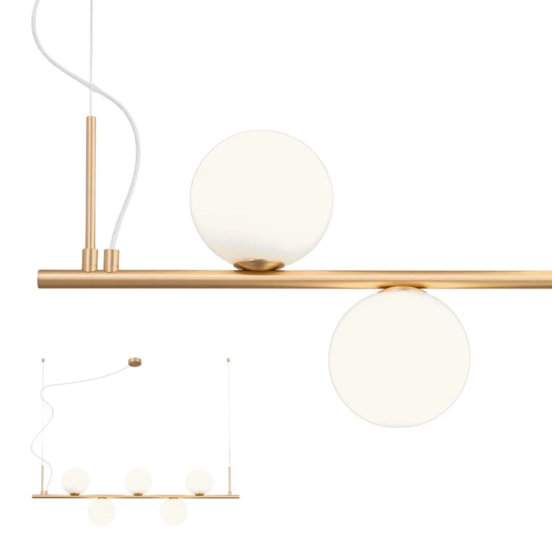 Pendant Lights Talis 01-1635 – REDO pendant in bronze, 5x28W, IP20