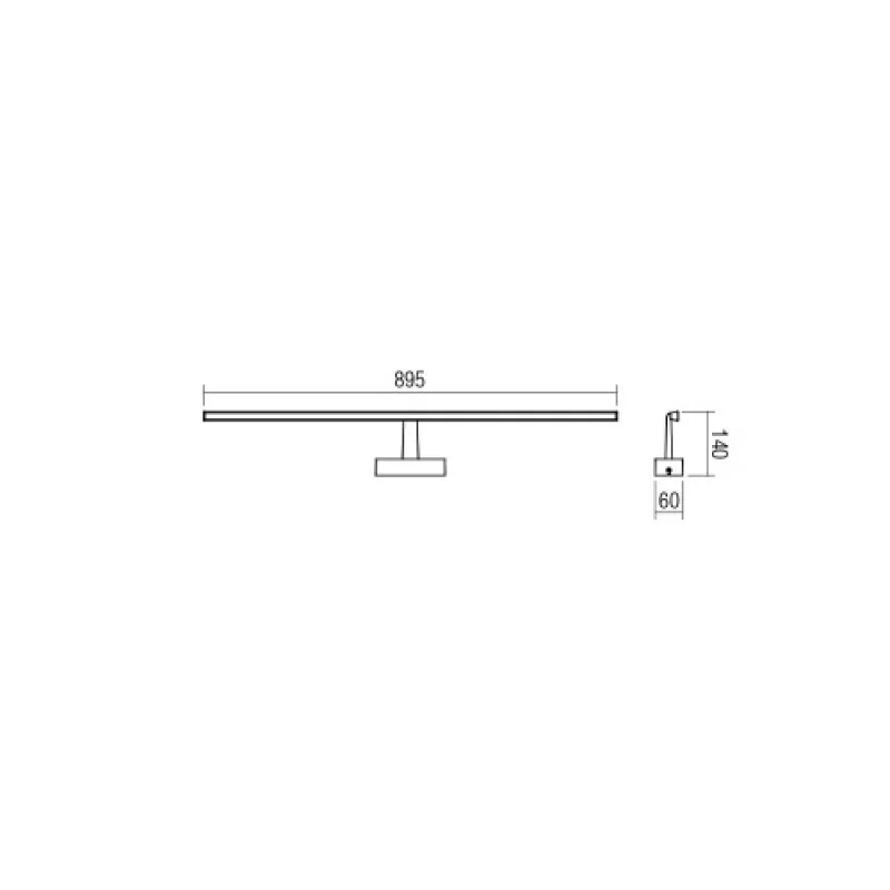 Neptune 01-1678 – Smarter LED wall light for bathroom in chrome, 18W, 4000K, IP44