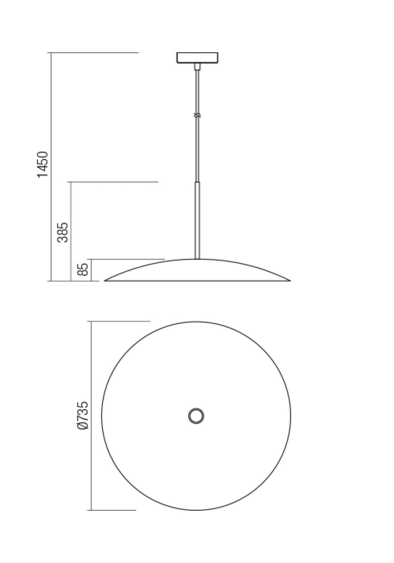 Cymbal 01-1744 – REDO пендел в матово черен, 1X42W, IP20