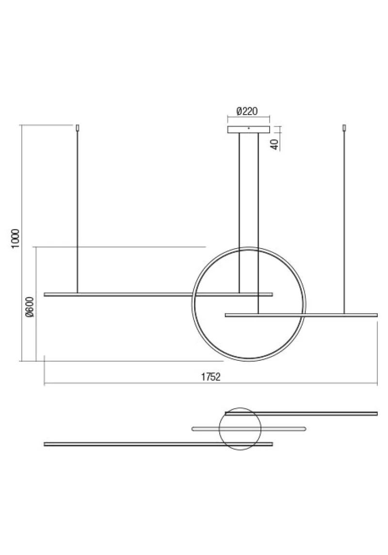Giotto 01-1849 – REDO LED пендел в матово бял, 66W, 4000K, IP20