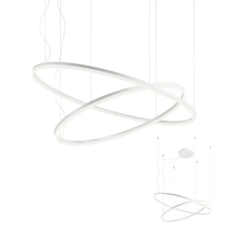 LED Pendants & Chandeliers Dali 01-1922 – REDO LED pendant in matt white, 40,5W, 4000K, IP20