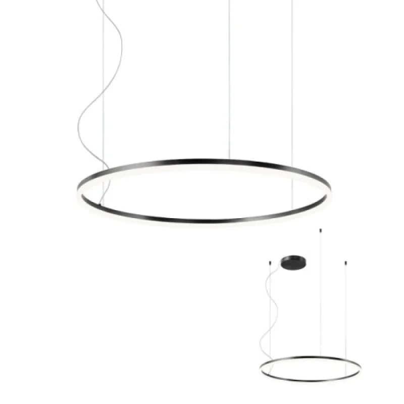 LED пендели и полилеи Dali 01-1949 – REDO LED пендел в матово черен, 55W, 3000K, IP20