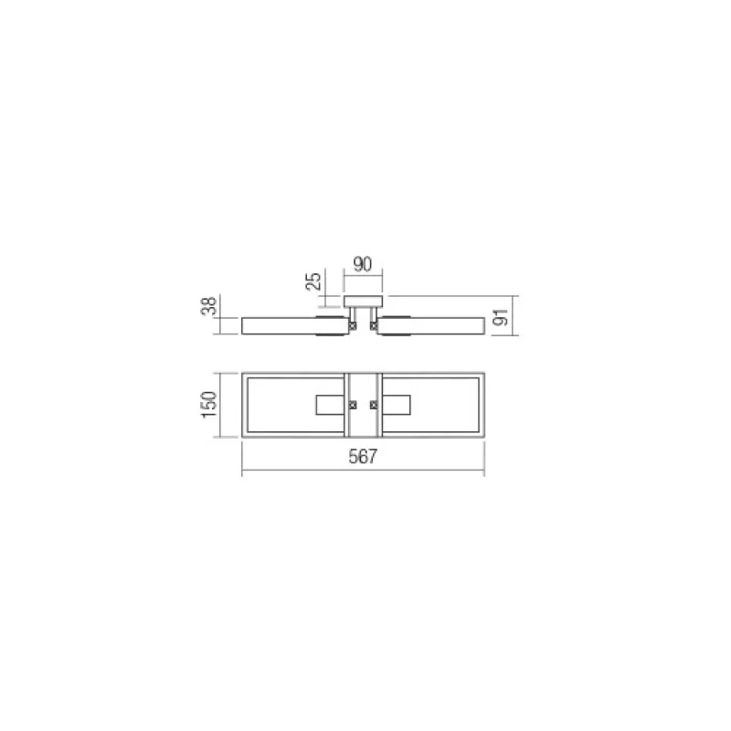 Timber 01-1968 – Smarter ceiling light in matt black, 2X42W, IP20