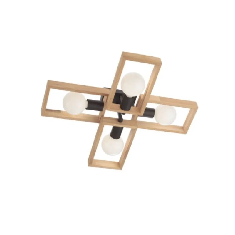 Ceiling Lights Timber 01-1969 – Smarter ceiling light in matt black, 4X42W, IP20