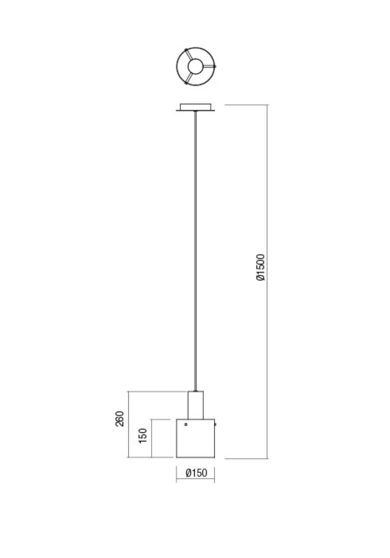 Lou 01-2006 – REDO пендел в черенм, 1X42W, IP20