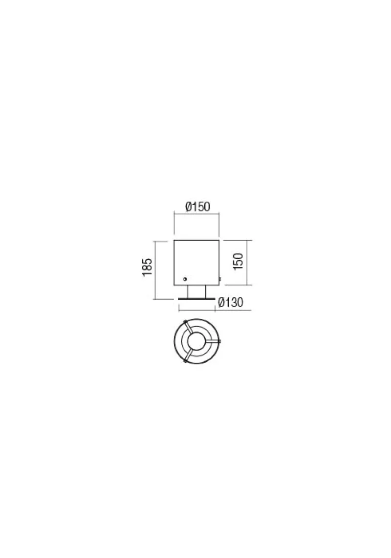 Lou 01-2010 – REDO настолна лампа в черенм, 1X42W, IP20