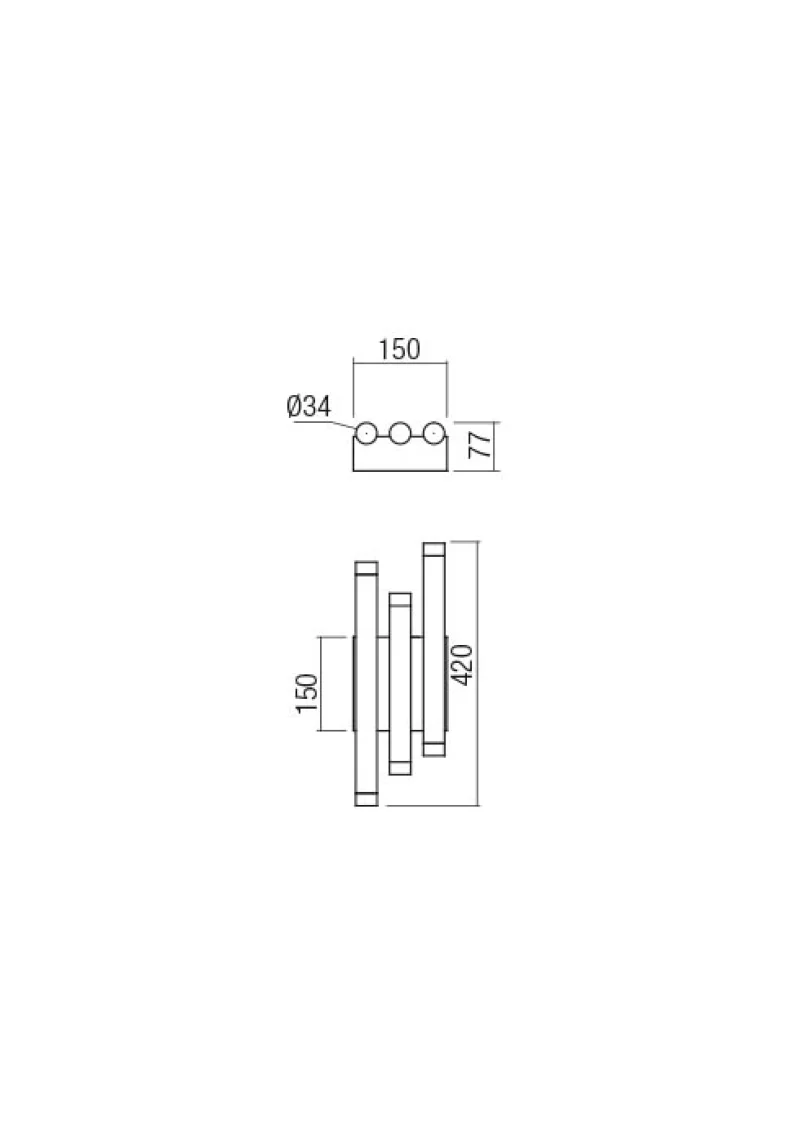 Madison 01-2037 – REDO LED аплик в матиран мед, 6X4W, 3000K, IP20