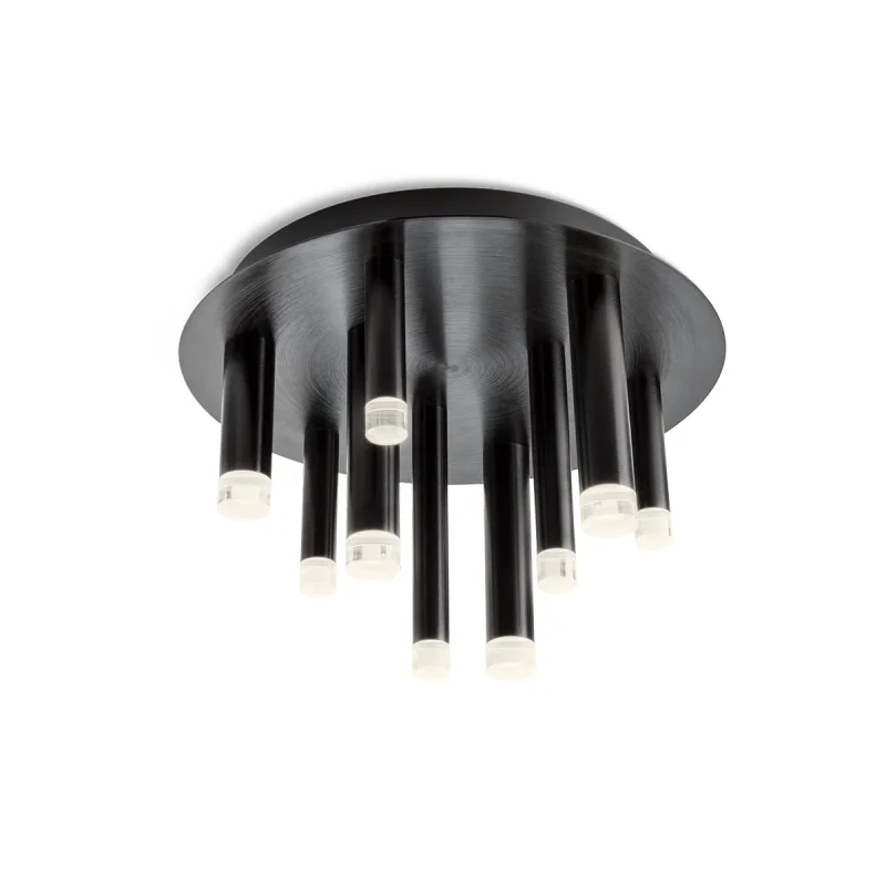 LED плафони Madison 01-2041 – REDO LED плафон в матиран черен, 9X4W, 3000K, IP20