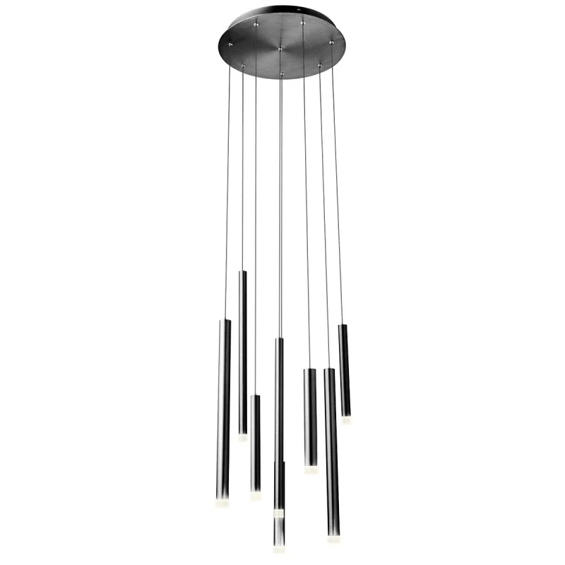 LED пендели и полилеи Madison 01-2052 – REDO LED пендел в матиран черен, 8X4W, 3000K, IP20