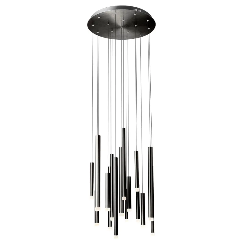 LED Pendants & Chandeliers Madison 01-2060 – REDO LED pendant in matt black, 16X4W, 3000K, IP20