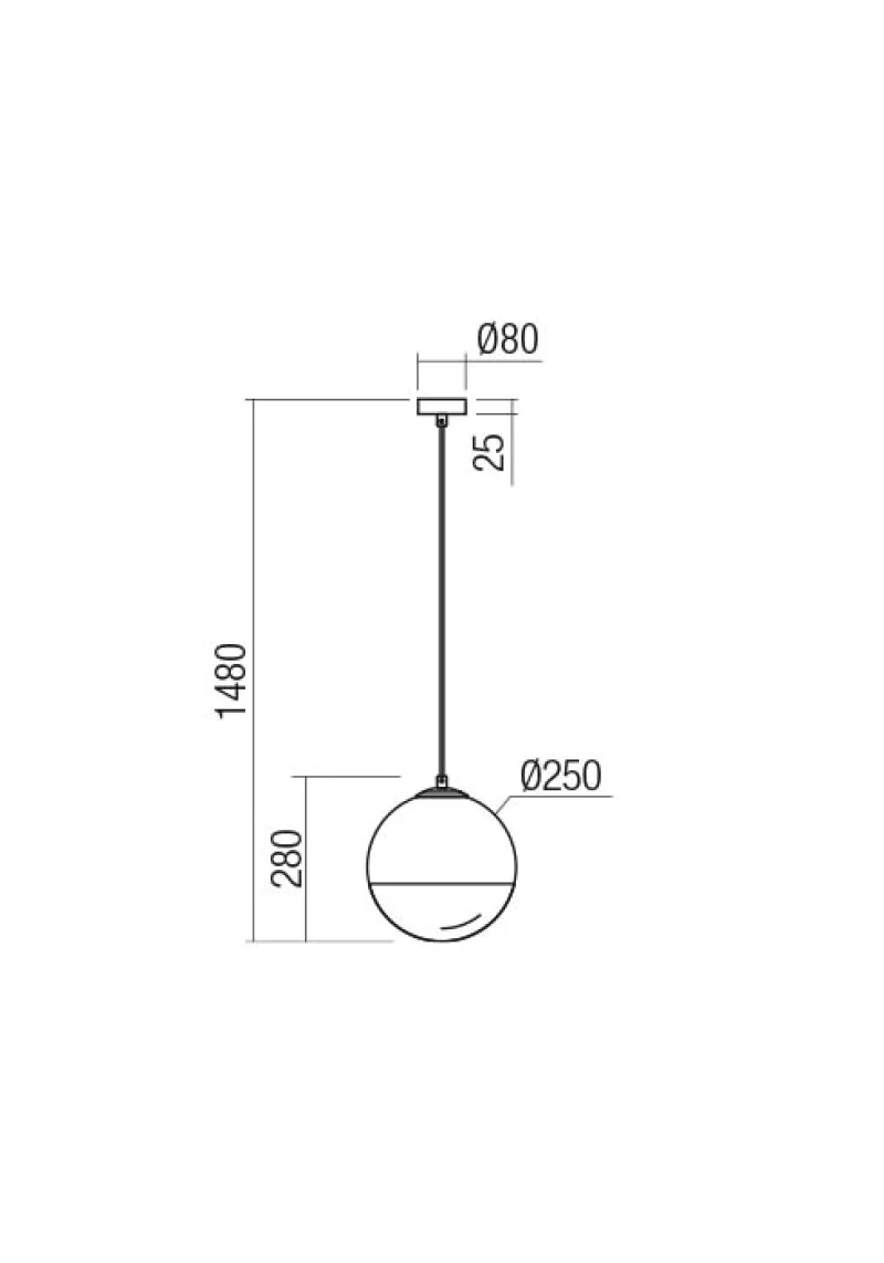 Berry 01-2268 – REDO пендел в матиран месинг, 1X42W, IP20