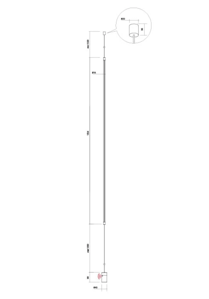 Acrobat 01-2284 – REDO LED лампион в черен мат, 34W, 3000K, IP20