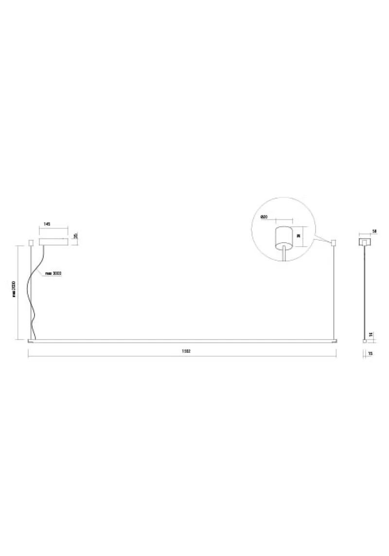 Acrobat 01-2285 – REDO LED pendant in black matt, 34W, 3000K, IP20
