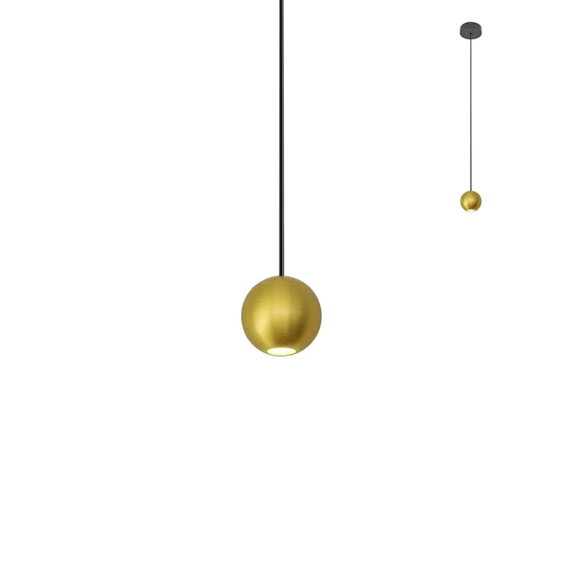 LED пендели и полилеи Obo 01-2357 – REDO LED пендел в матиран месинг, 4,5W, 3000K, IP20