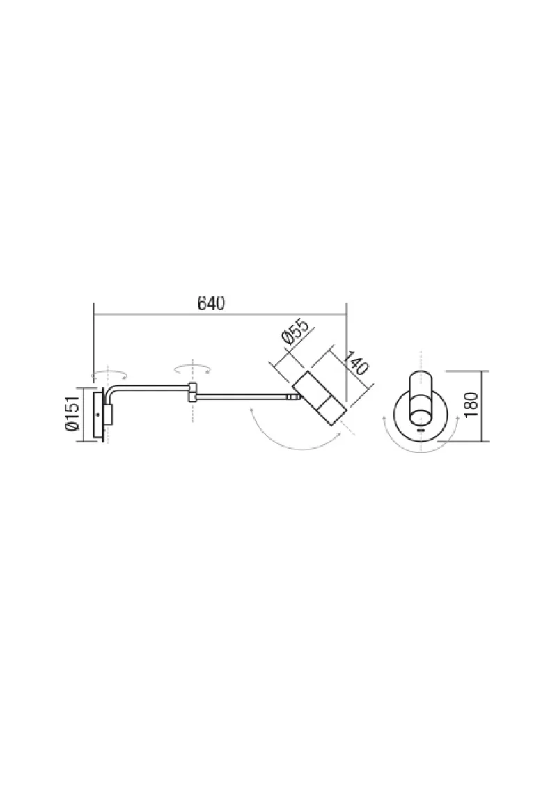 Pivot 01-2368 – REDO аплик в матово бял, 1X40W, IP20
