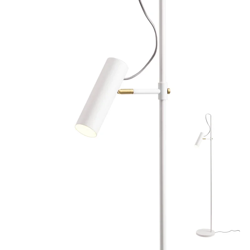 Floor Lamps Pivot 01-2370 – REDO floor lamp in matt white, 1X40W, IP20