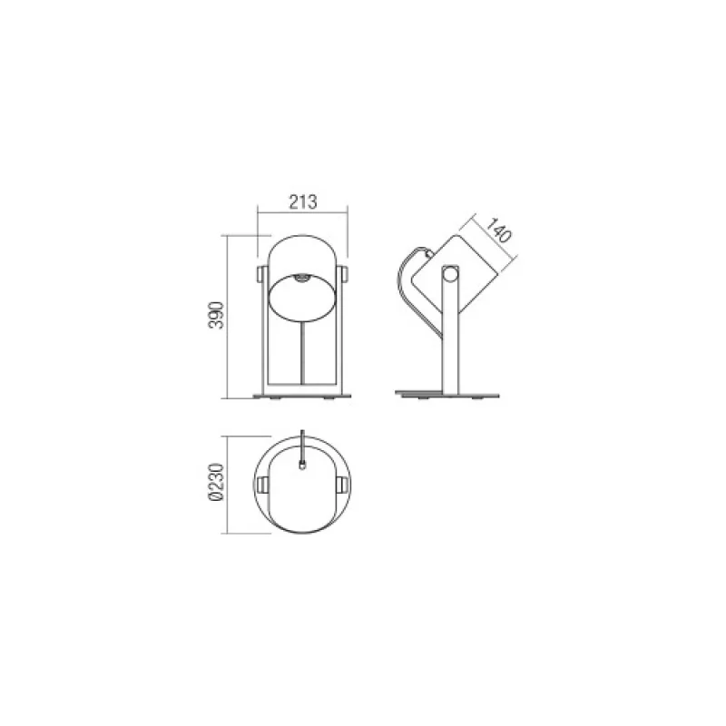 Pooh 01-2404 – Smarter настолна лампа в матово черен, 1X42W, IP20