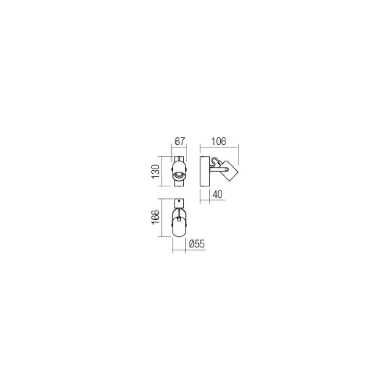 Taffi 01-2415 – Smarter spotlight in matt black, 1X42W, IP20