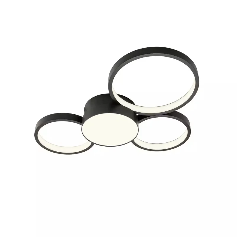 LED плафони Cronos 01-2538 – REDO LED плафон в матово черен, 50W, 3000K, IP20