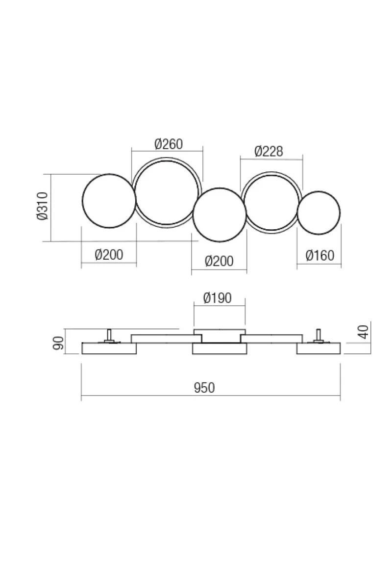 Cronos 01-2541 – REDO LED плафон в матово черен, 65W, 3000K, IP20
