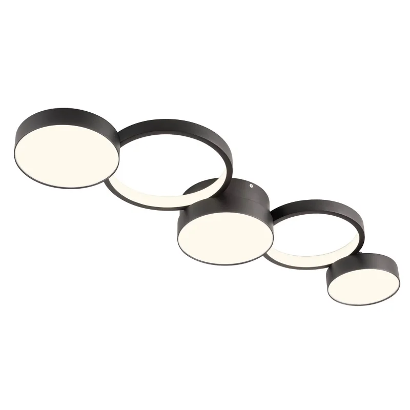 LED плафони Cronos 01-2541 – REDO LED плафон в матово черен, 65W, 3000K, IP20