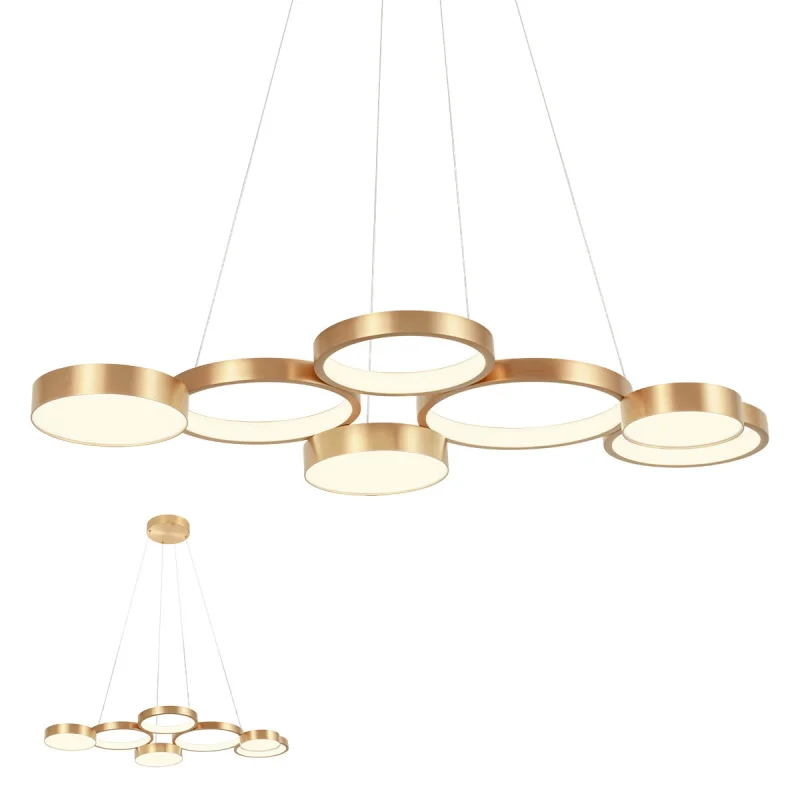 LED Pendants & Chandeliers Cronos 01-2546 – REDO LED pendant in bronze, 65W, 3000K, IP20