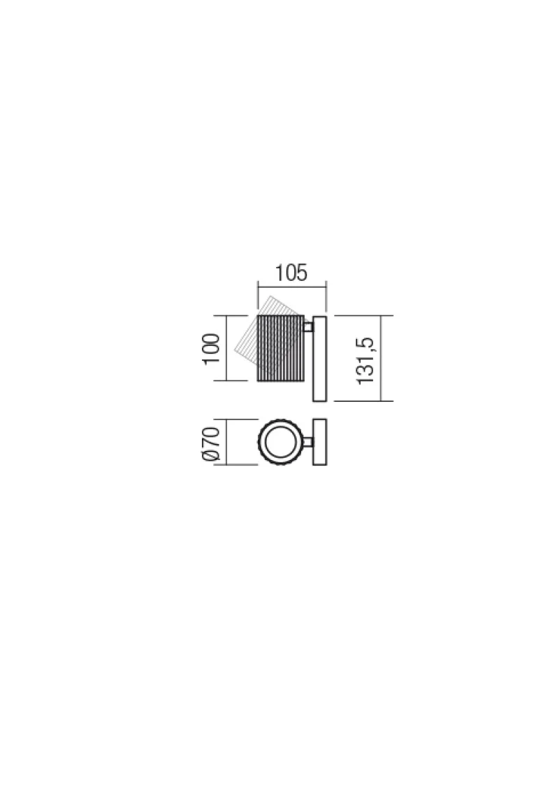 Delphi 01-2549 – REDO spotlight with switch in matt black, 1X7W, IP20