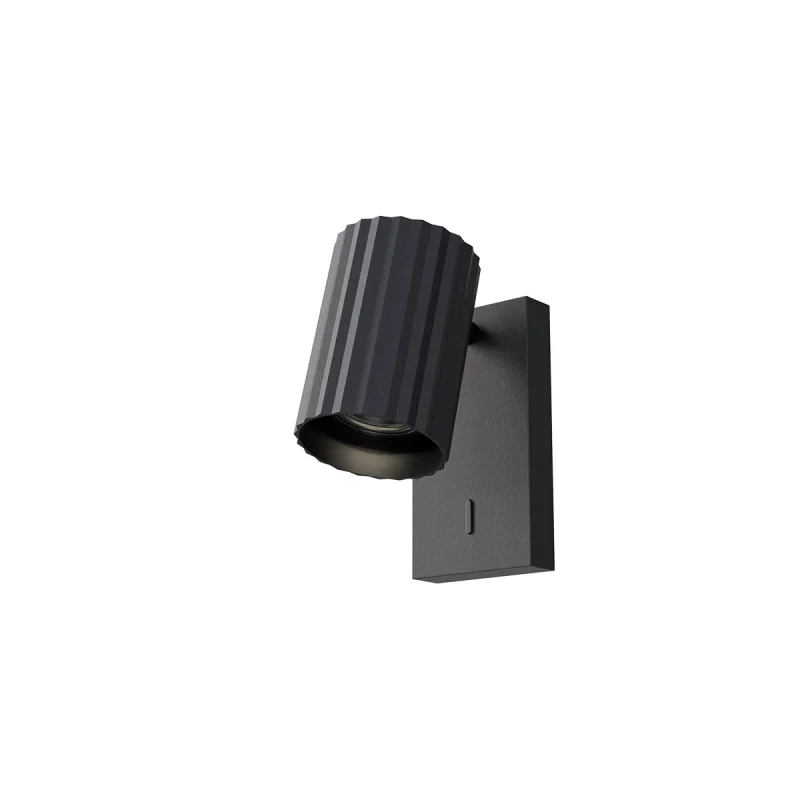 Spotlights Delphi 01-2549 – REDO spotlight with switch in matt black, 1X7W, IP20
