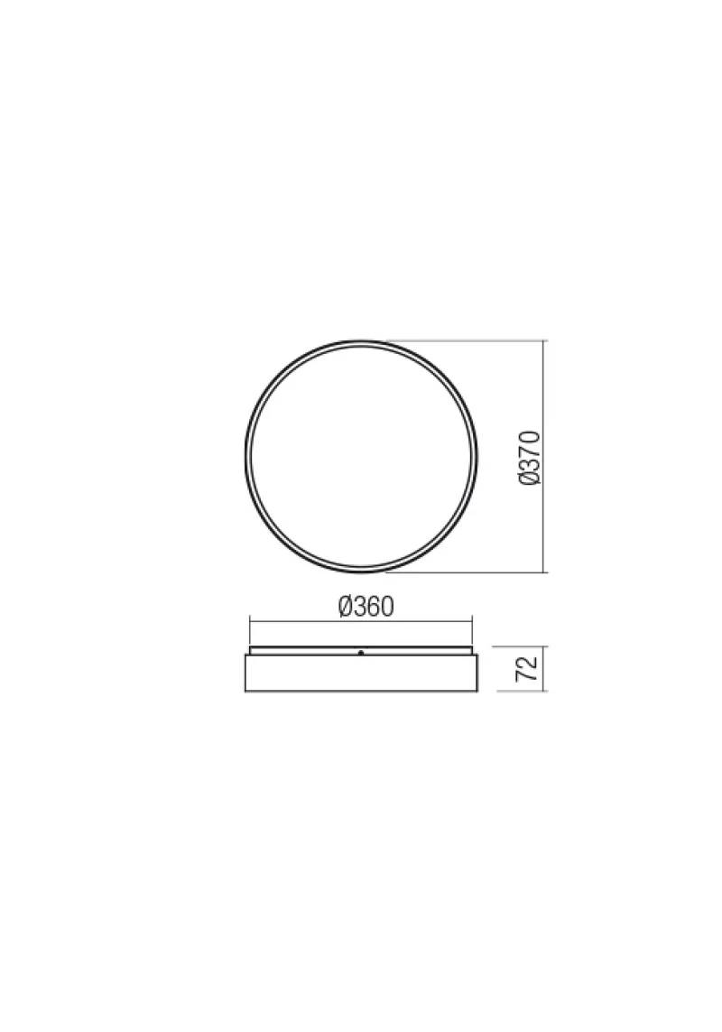 Yomo 01-2569 – REDO LED ceiling light in matt black, 43,6W, 3000K, IP20