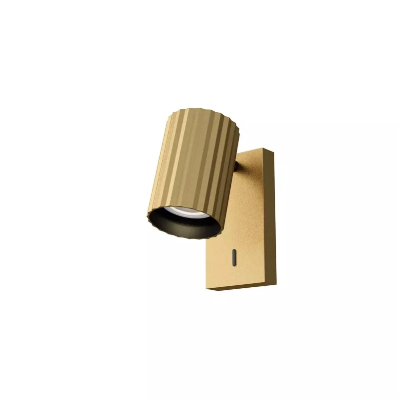 Spotlights Delphi 01-2582 – REDO spotlight with switch in matt gold, 1X7W, IP20