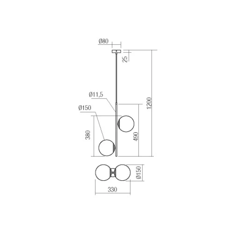 Niva 01-2625 – Smarter пендел в матово златист, 2X28W, IP20