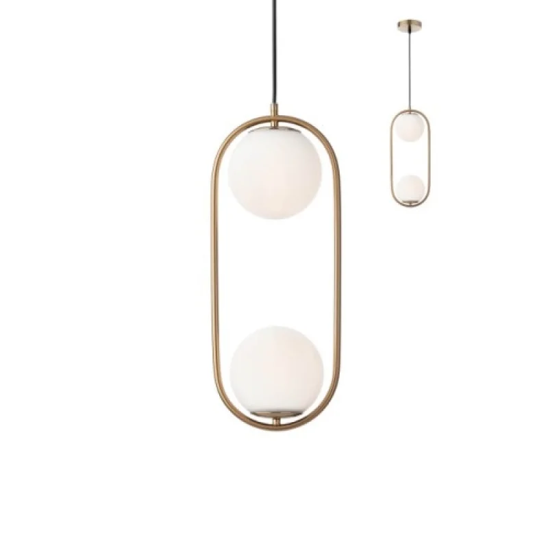 Pendant Lights Niva 01-2626 – Smarter pendant in matt gold, 2X28W, IP20