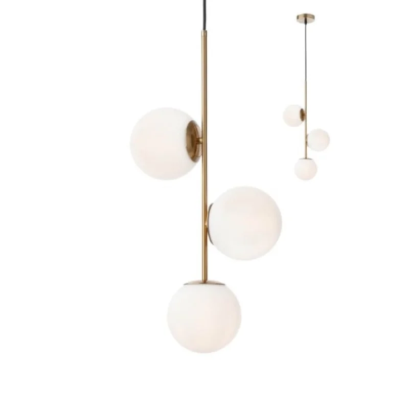 Pendant Lights Niva 01-2627 – Smarter pendant in matt gold, 3X28W, IP20