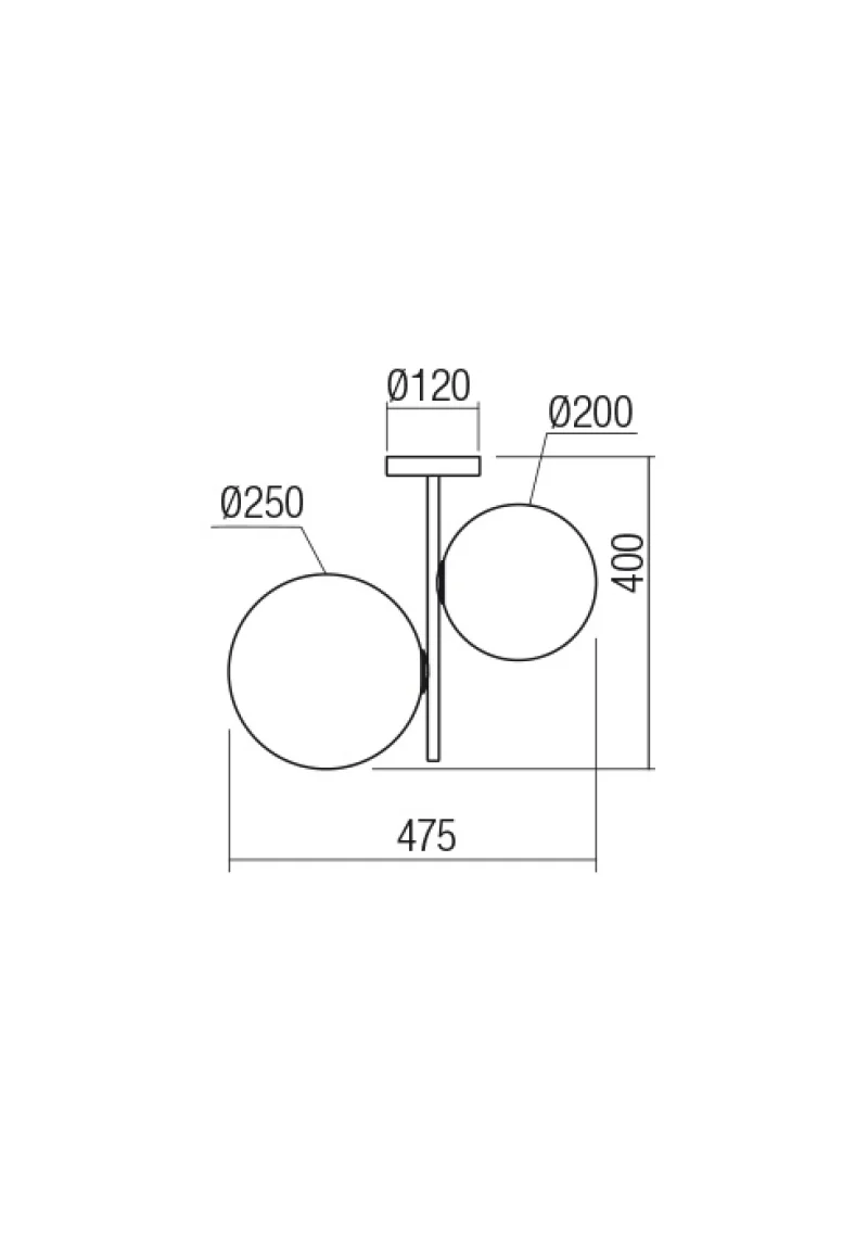 Talis 01-2645 – REDO плафон в черен, 2x42W, IP20
