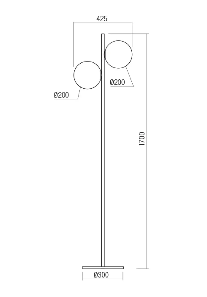 Talis 01-2652 – REDO лампион в черен, 2x42W, IP20
