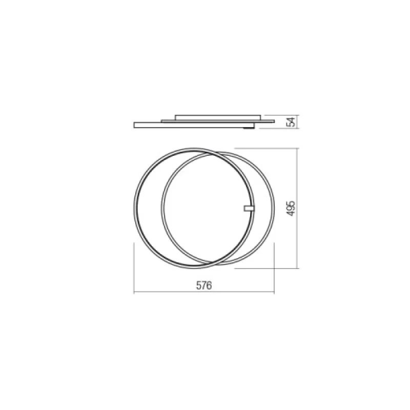 Arp 01-2660 – Smarter LED плафон в матово черен, 45W, 3000K, IP20