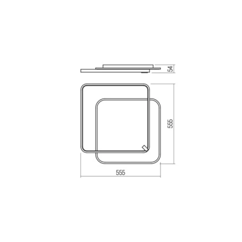 Arp 01-2661 – Smarter LED плафон в матово бял, 55W, 3000K, IP20