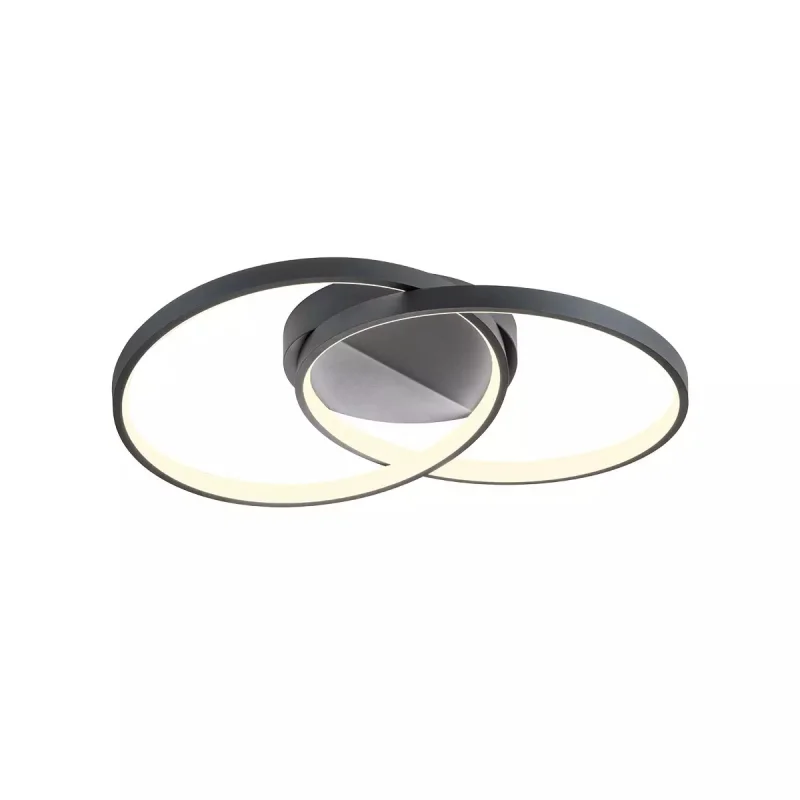 LED плафони Espiral 01-2680 – REDO LED плафон в матово черен, 33W, 3000K, IP20