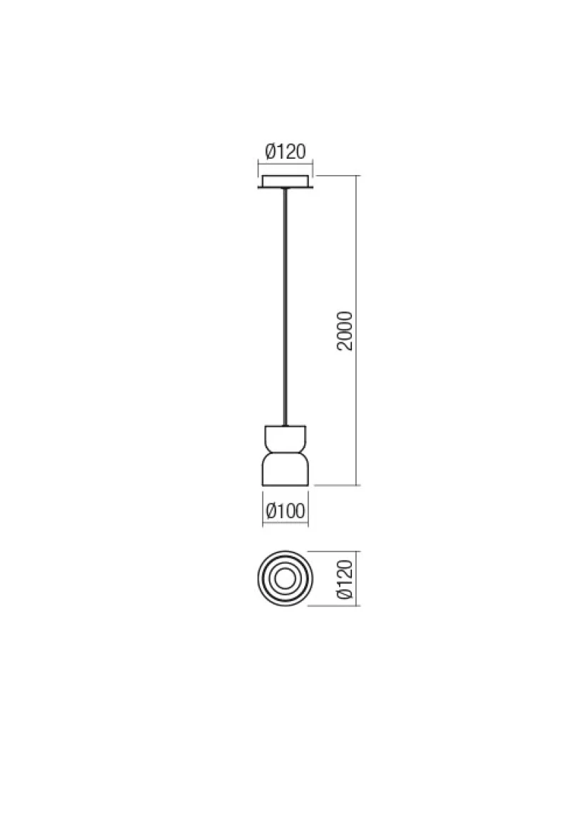 Yona 01-2685 – REDO LED пендел в матово черен, 1X5W, 3000K, IP20