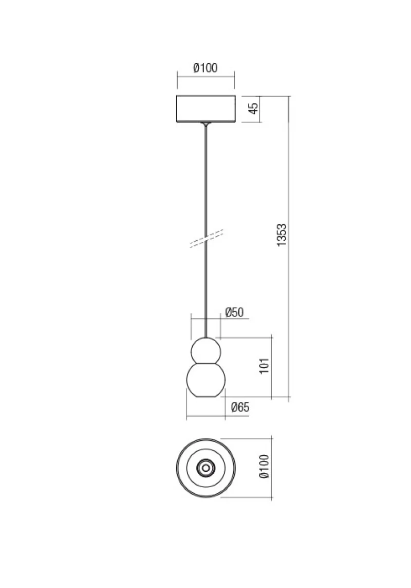 Aoba 01-2693 – REDO LED пендел в месинг, 1X8W, 3000K, IP20
